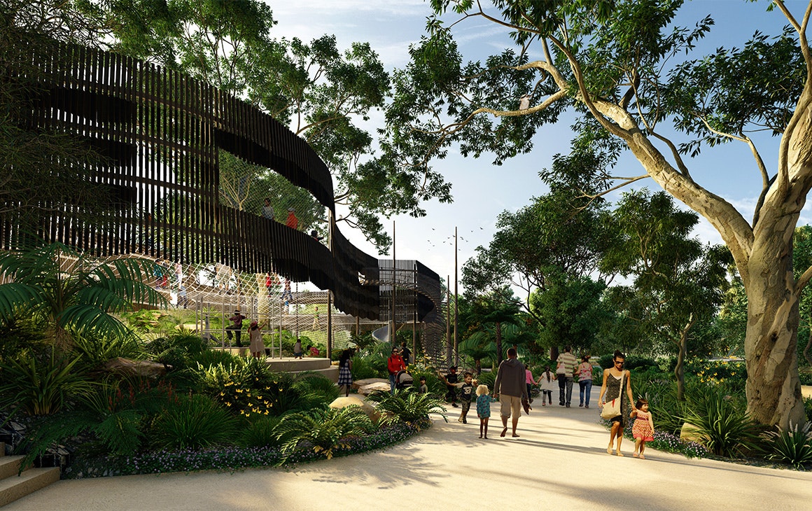 a render of an adventure playground